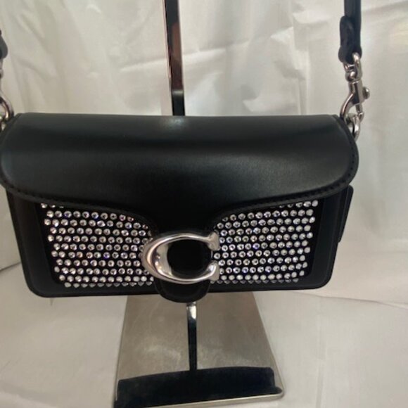 Coach Tabby 20 crystal-embellished leather bag in black--- NWT - Picture 2 of 11